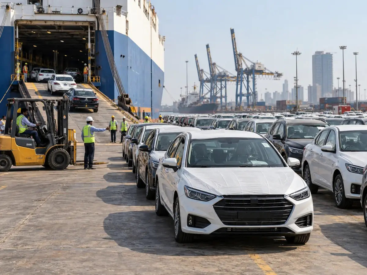 Illustration: automotive logistics