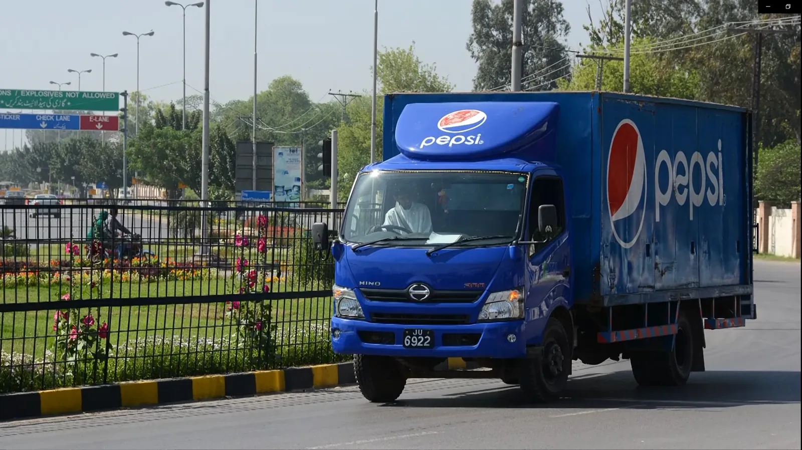 Pepsi-branded distribution truck
